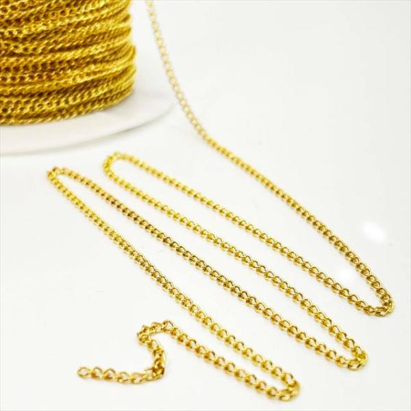 キヘイ チェーン ゴールド 1m 切り売り kg22 喜平チェーン キヘイチェーン 金 アクセサリー パーツ ハンドメイド 鎖 手芸 金具 メタル