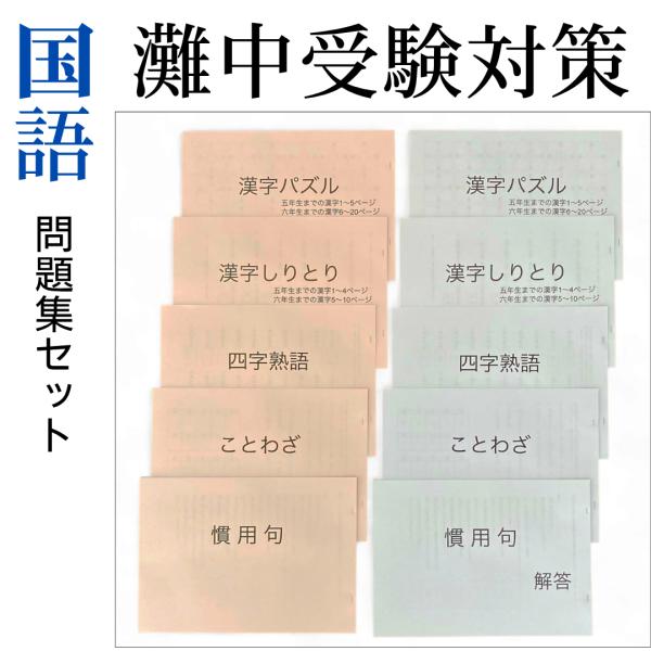 灘中受験対策 国語1日目】中学受験対策オリジナル問題集セット（問題集