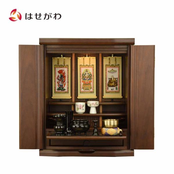 【仏壇　仏具セット★ お仏壇のはせがわ 仏壇セット 仏具セット 18号 高さ55cm ミニ モダン
