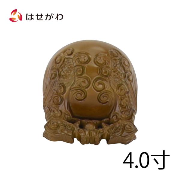 木魚 バチ 法事 法要 仏具「木魚 龍彫 ４．０」お仏壇のはせがわ
