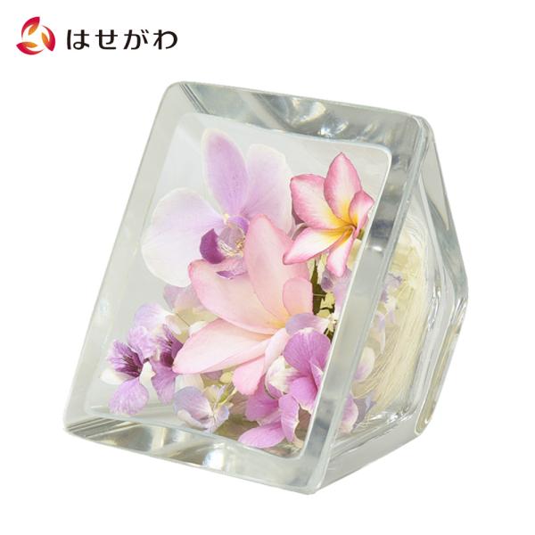 お仏壇のはせがわ ドライフラワー 造花 ガラス ボトル 花 お盆 盆提灯