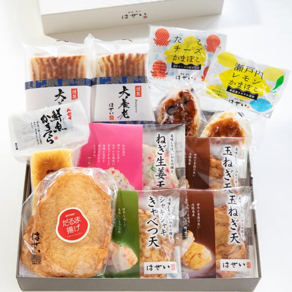 末広がりで養老の滝を映した縁起のよいかまぼこ「大養老」入りギフトセット。ご長寿とご健康への願いを込めた慶事・ご長寿ギフトに最適です。真空3品入りでゆっくりお召し上がり頂ける品と、出来たてのかまぼこ、さつま揚げを味わえるたっぷりの詰合せ。化粧...