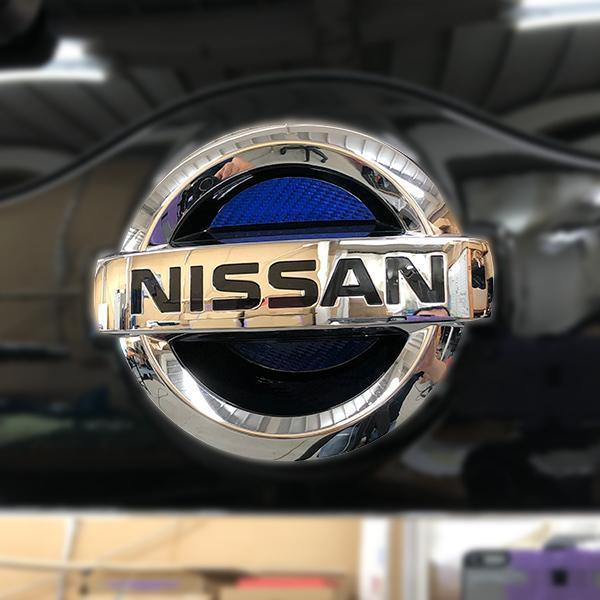 ハセプロ  マジカルカーボン フロントエンブレム用 ニッサン 日産【ブルー】CEFN-17B