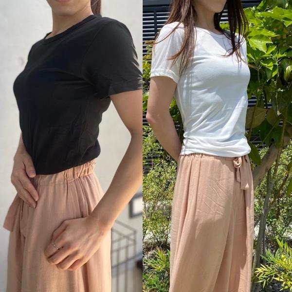丸首Tシャツ UネックTシャツ サラサラTシャツ