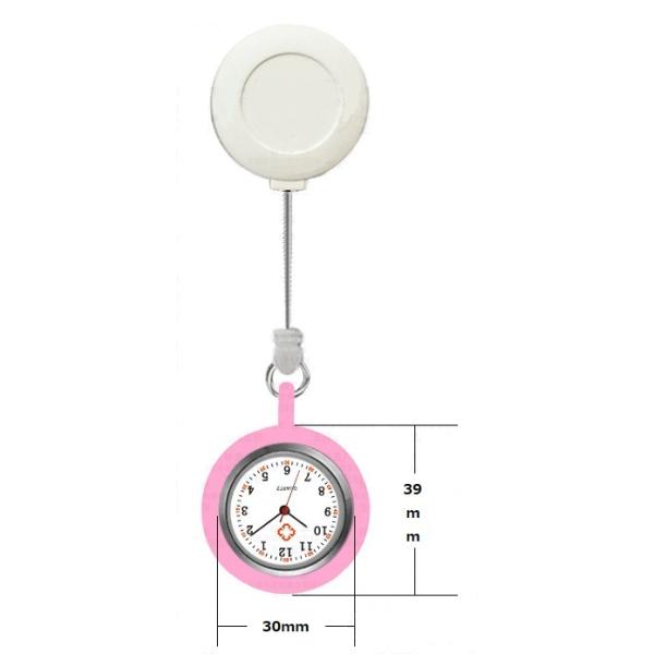 ナースウォッチ PINKストラップ イージープルバックル シリコンウォッチカバー