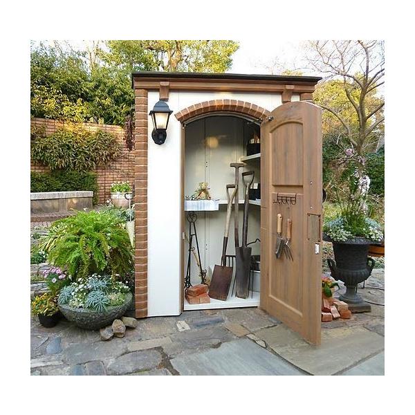 屋外 物置 おしゃれ 小型 物置小屋 収納庫 カンナキュート ベージュ 南欧プロバンス風のアンティーク 調木目 ドア付き レンガ調 Buyee Buyee 日本の通販商品 オークションの入札サポート 購入サポートサービス