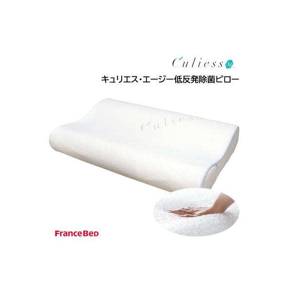 フランスベッド キュリエス・エージー 低反発除菌ピロー 50×32cm 枕の前後で2つの高さにアジャスト可能