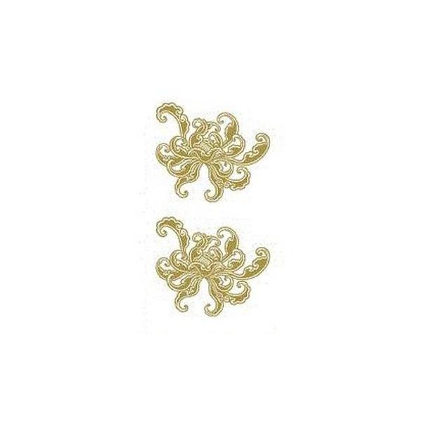 【タトゥー】【ミニ】【洋柄】 タトゥーシール【ミニサイズ (5×9cm）】 黄金更紗(タトゥー ミニ TATOO シール フェイクタトゥー いれずみシール 足 刺青 ボディシール お祭りグッズ お祭り衣装 お祭り用品 ボディー ダンス 衣装...