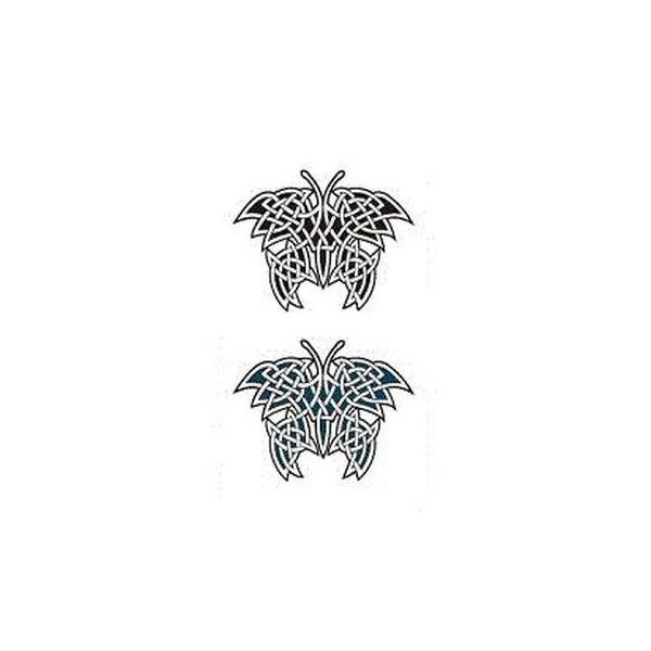 【タトゥー】【ミニ】【洋柄】 タトゥーシール【ミニサイズ (5×9cm）】 マクラメ蝶(タトゥー ミニ TATOO シール フェイクタトゥー いれずみシール 足 刺青 ボディシール お祭りグッズ お祭り衣装 お祭り用品 ボディー ダンス 衣...