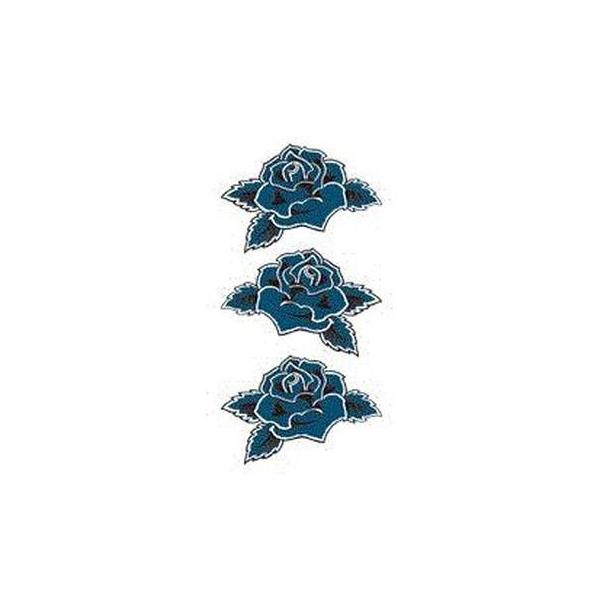 【タトゥー】【ミニ】【和柄】 タトゥーシール【ミニサイズ (5×9cm）】 青薔薇(タトゥー ミニ TATOO シール フェイクタトゥー いれずみシール 足 刺青 ボディシール 夏祭り お祭りグッズ お祭り衣装 お祭り用品 ボディー ダンス...