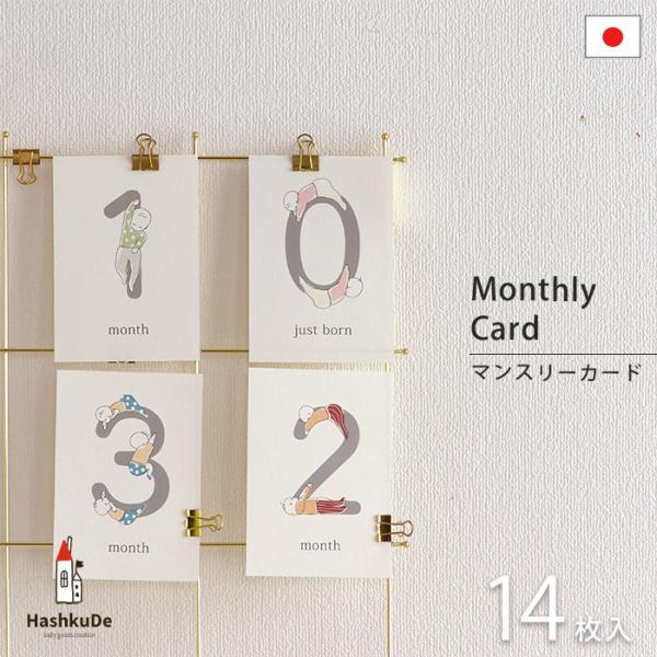 マンスリーカード 寝相イラスト 14枚入り 月齢カード A6サイズ 月齢フォト ギフト 出産祝い Hashkude 702 Hashkude 通販 Yahoo ショッピング