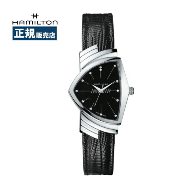 【早い者勝ち】‼️稼働美品★ HAMILTON VENTURA 6108 ブラック HAMILTON ハミルトン VENTURA ベンチュラ クオーツ ブラック 腕時計