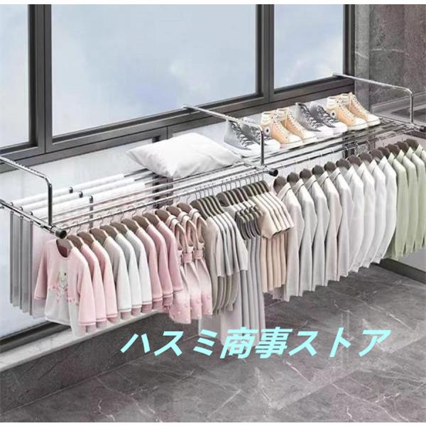 伸縮 ベランダ 手すり、コンパクト窓枠物干し 物干しラック 伸縮 ベランダ 手すり、コンパクト窓枠物干し 物干しラック