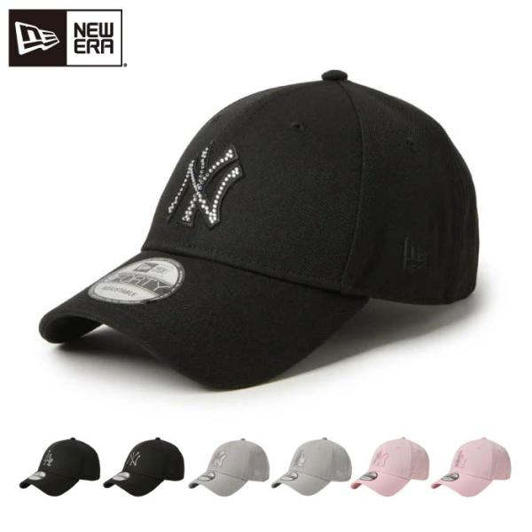ニューエラ NEW ERA 9FORTY キャップ ラインストーン ヤンキース ドジャース ブラック ピンク グレー キラキラ NEWERA 9FORTY Rhinestone