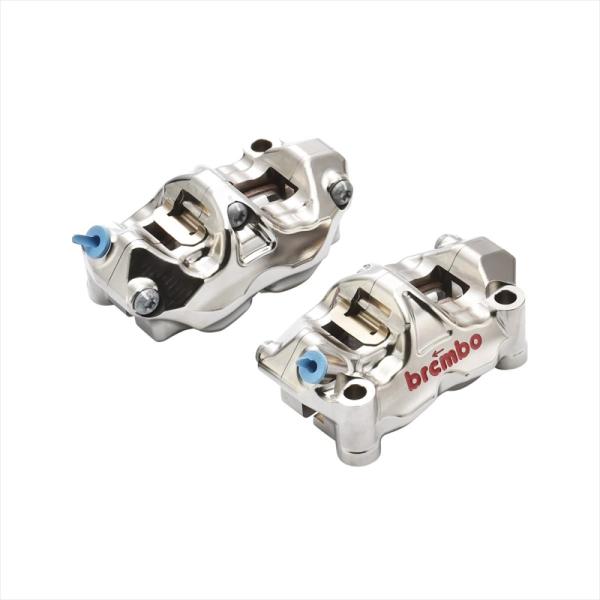 バイクパーツ ブレンボ GP4-RX ラジアル CNC 4P キャリパー ニッケルコーティング レッドロゴ 左右セット 220.B010.20