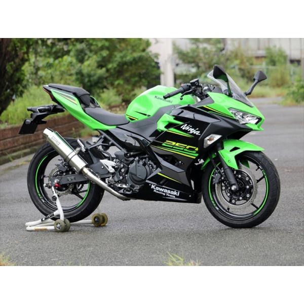 Ninja250　ダブルアールズサイレンサー マフラー ダブルアールズ WR`S フルEX ラウンドステンレス