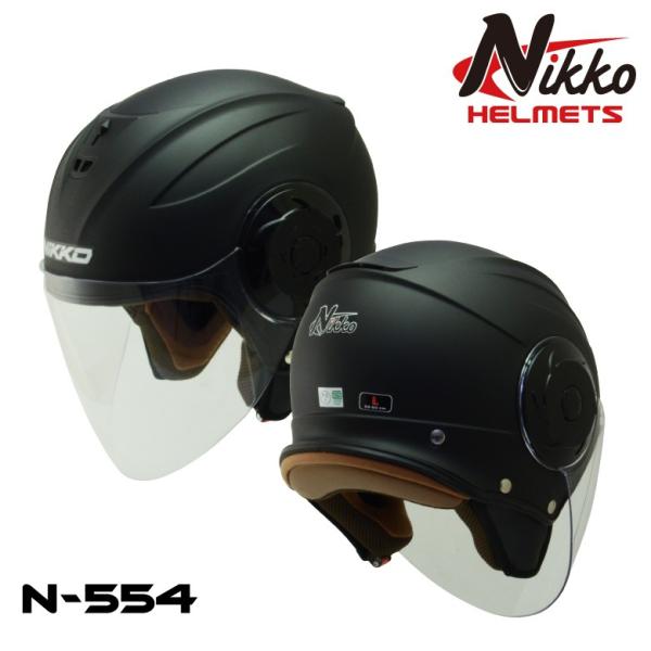 バイクヘルメット NIKKOHELMET N-554 GRAPHIC ジェットヘ hatoya-parts-nb_ha20181118002