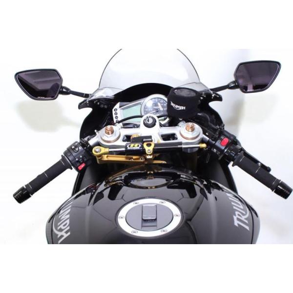�o�C�N HYPERPRO �n�C�p�[�v�� CNC�X�e�_���X�e�[SET 75mm BLK TRIUMPH DAYTONA675 06-12 22119032B ���i �Z�[��