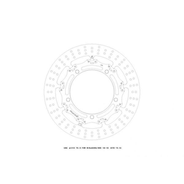 �o�C�N  �N���X���b�N�f�B�X�N���[�^�[F��310 R T=5.0 F NINJA250/400 18-21/ZX-25R/SE ABS 20-22 GSBDF0036R ���i