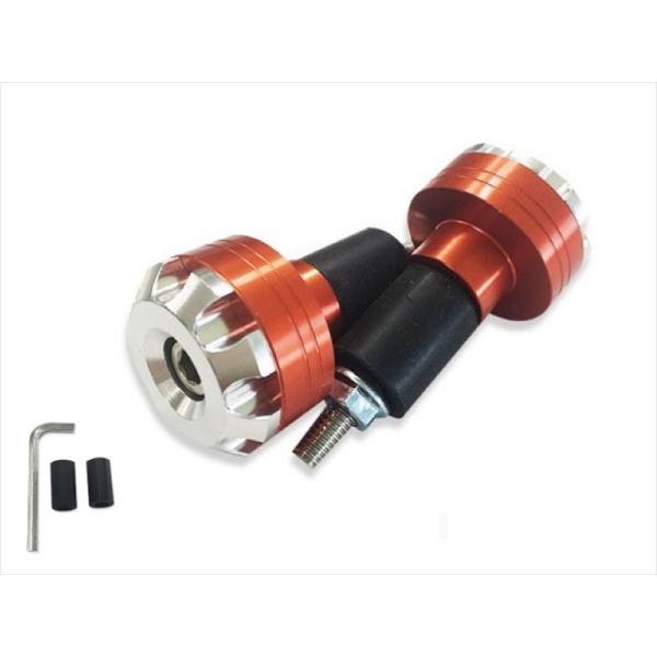 バイクパーツ ハンドル マッドマックス アルミバーエンド 汎用 MM05-0088OR