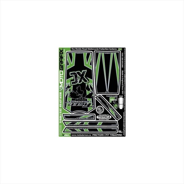 バイクパーツ 外装 モトグラフィックス タンクパッド BLK/GRN MT