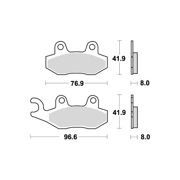 �o�C�N KITACO �L�^�R SBS�u���[�L�p�b�h 611HF DT200WR TT250R 777-0611000 ���i �Z�[��