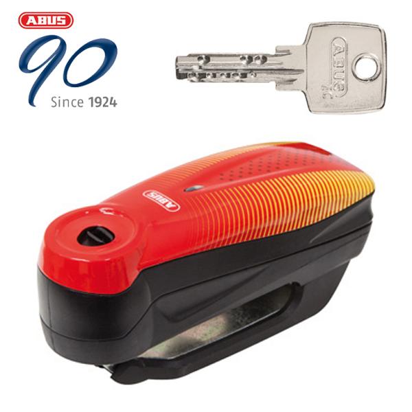 【国内正規品】限定特価 ABUS 防犯 Detecto 7000 RS1 アラームディスクロック ソニックレッド 万全のサポート体制 アブス アバス