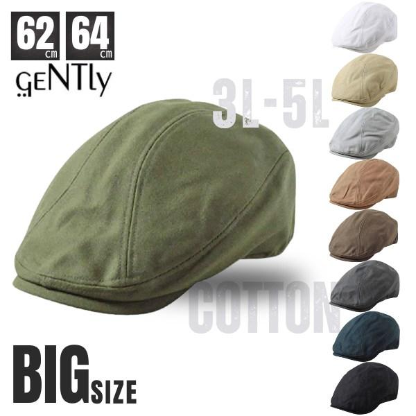 GENTLY 大きいサイズ 3L〜5Lサイズ コットン キャンバス ハンチング