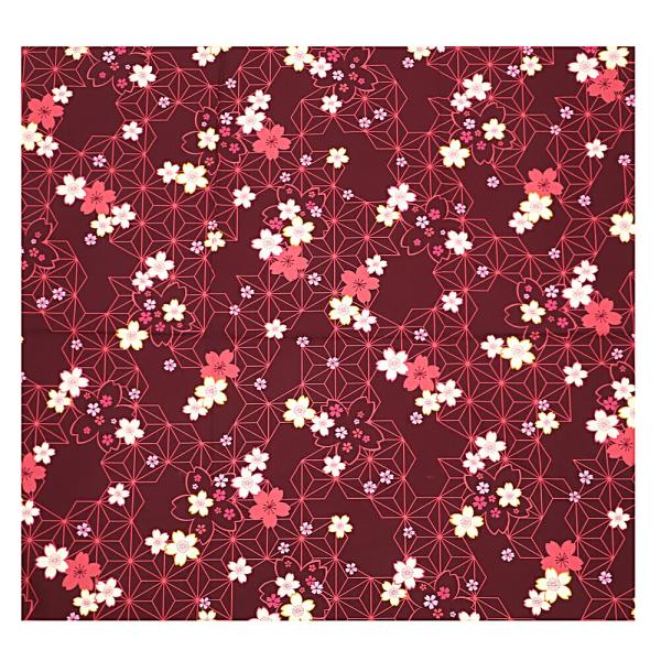 風呂敷 日本製 114cm幅 大判 赤 臙脂 桜 さくら 花 和柄 綿100％ 粋 モダン 北欧 テーブルクロス インテリア スカーフ リメイク タペストリー ワイン包装 ペットキャリー プレゼント 贈り物 ギフト 包装 包む 布 生地 カ...