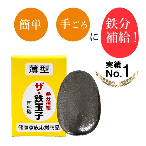 南部鉄器　薄型　ザ鉄玉子 NHK「あしたが変わるトリセツショー」で紹介 送料￥250 4個まで 鉄分補給 黒豆の色出し 鉄タマゴ 鋳鉄 鉄卵 鉄たまご テレビ