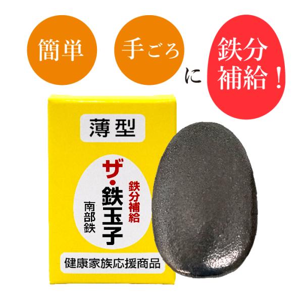 南部鉄器　薄型　ザ鉄玉子 NHK「あしたが変わるトリセツショー」で紹介 送料￥250 4個まで 鉄分補給 黒豆の色出し 鉄タマゴ 鋳鉄 鉄卵 鉄たまご テレビ