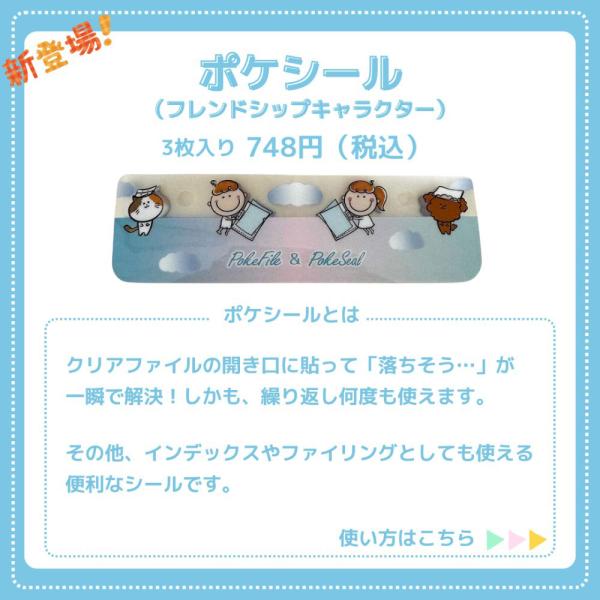 ポケシール（フレンドシップキャラクター）3枚入り 送料￥250(5個まで)