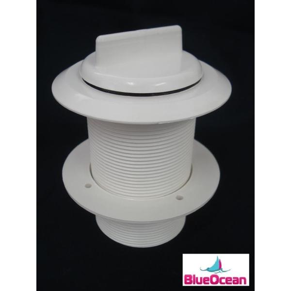 イケダ式プラスチックスカッパーは、FRP艇が普及されたころから今日に至るまで、全国各地で最も多くの船に利用され種類の多さや信頼と実績は他に及ぶものはありません。■A-02■外径133mm(4　1/2吋）■生簀の通し栓■目なし★蓋の形状が変更...