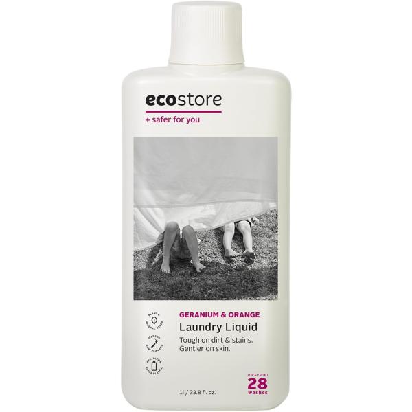 他サイト： ecostore(エコストア) ランドリーリキッド 【ゼラニウム&amp;オレンジ】 1L 洗濯用 液体 洗剤  (x 1)の商品画像