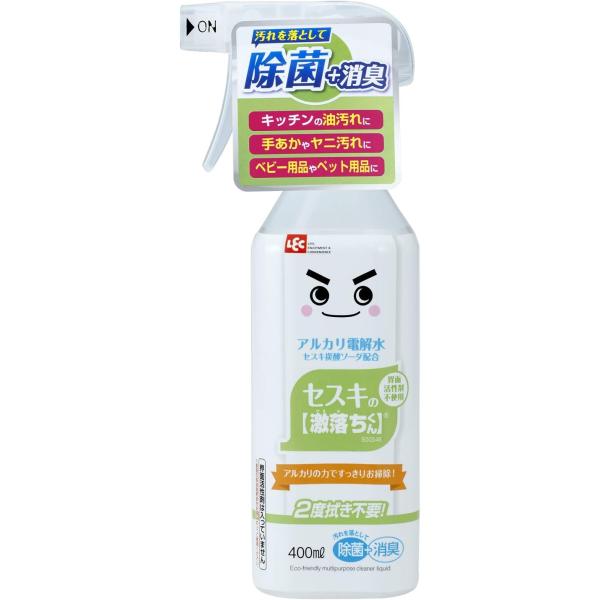 レック セスキの激落ちくん 400ml (洗浄・除菌・消臭) アルカリ電解水 安心 安全 2度拭き不要 本体・400ml