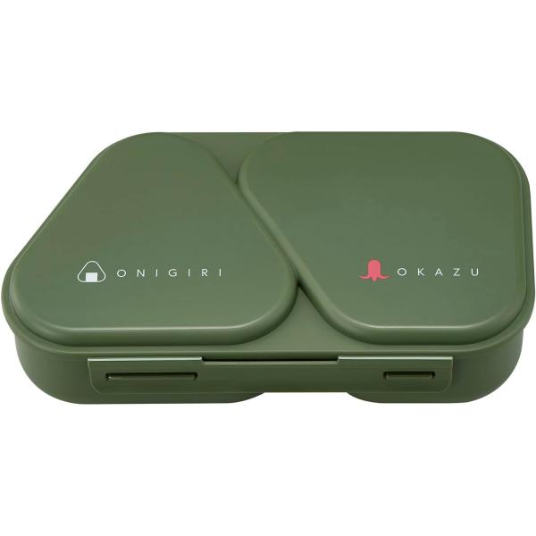 他サイト： OSK 弁当箱 おにぎりランチ にぎらず作れておかずも入るおにぎりケース カーキ [押し型付き/フタを外して電子レンジOK/抗菌] 日本製 LS-15 カーキの商品画像