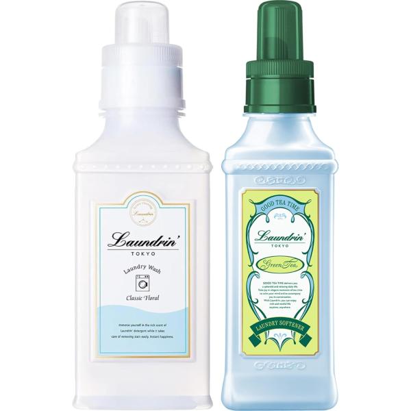 セット買い ランドリン 柔軟剤 グリーンティーの香り 本体600ml ＋