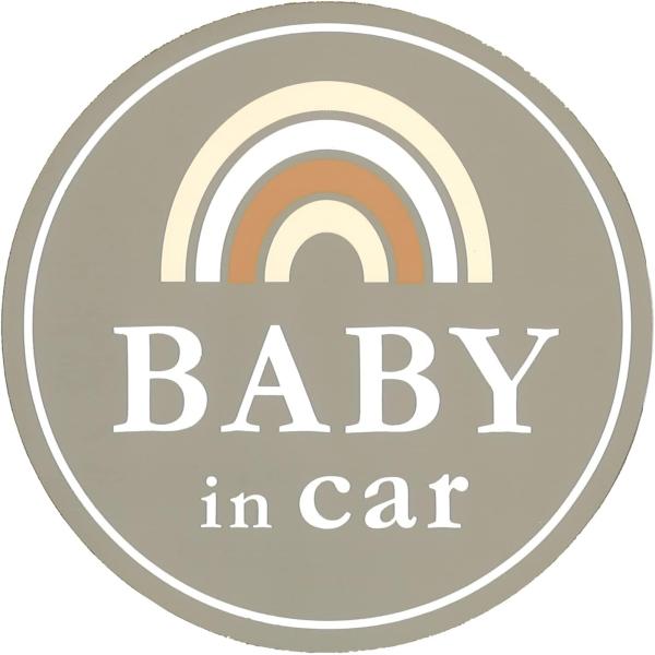 向島自動車用品製作所 Mukojima 日本製 セーフティー サイン マグネット BABY in car レインボー MR-03 ★BABY car【レインボー】