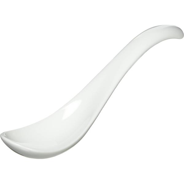 白山陶器 レンゲ 大 白磁 約 16×4cm フロウ FLOW 波佐見焼 日本製