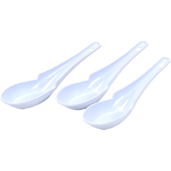 パール金属 レンゲ スプーン 3本組 フック付 食洗機対応 ラーメン どんぶり ホワイト 中華家 CC-1561 i)レンゲスプーン