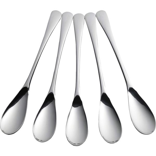 下村企販 スリムで食べやすい カレースプーン 18.5cm 5本セット 日本製 食洗機対応 シンプルなデザイン すくいやすい ディナースプーン デザートスプーン