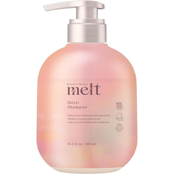 他サイト： melt メルト モイストシャンプー ポンプ 480ml 休息美容 マインドフルアロマゼラニウム＆ミュゲの香り 集中補修ケア うるツヤ髪 ハイブリッドリペア処方の商品画像