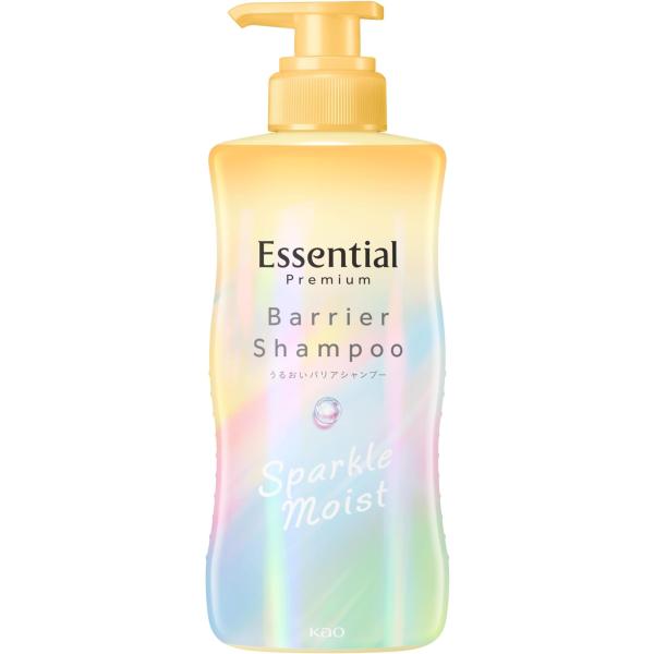 エッセンシャル プレミアム うるおいバリアシャンプー スパークルモイスト ポンプ 430ml ホワイトピーチ＆ムスクの香り 単品