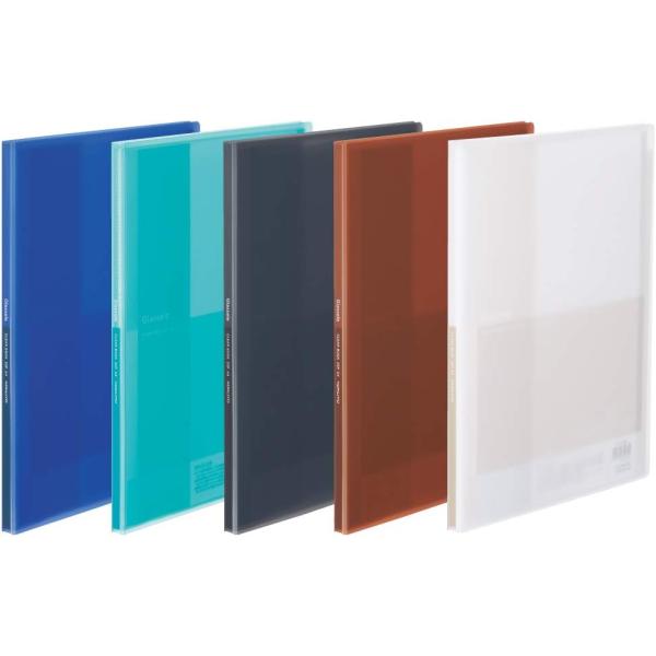 他サイト： コクヨ ファイル クリヤーブック グラッセル 固定式 5冊パック A4 20枚 寒色系 99Kラ-GL20X5-2の商品画像