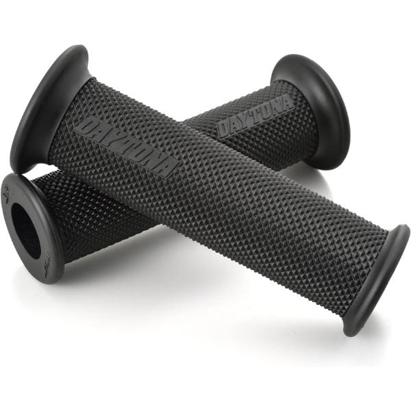 デイトナ(Daytona) グリッピーグリップ バイク用 グリップ ハンドル径Φ22.2用 120mm 2層構造 エンド貫通 GG-D-BASE ブラック 99261