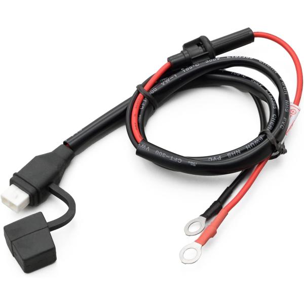 デイトナ(Daytona) バイク用 バッテリー充電器 補修品(95027/71199/68586用) 防塵キャップ付き車体配線 71637 車体配線