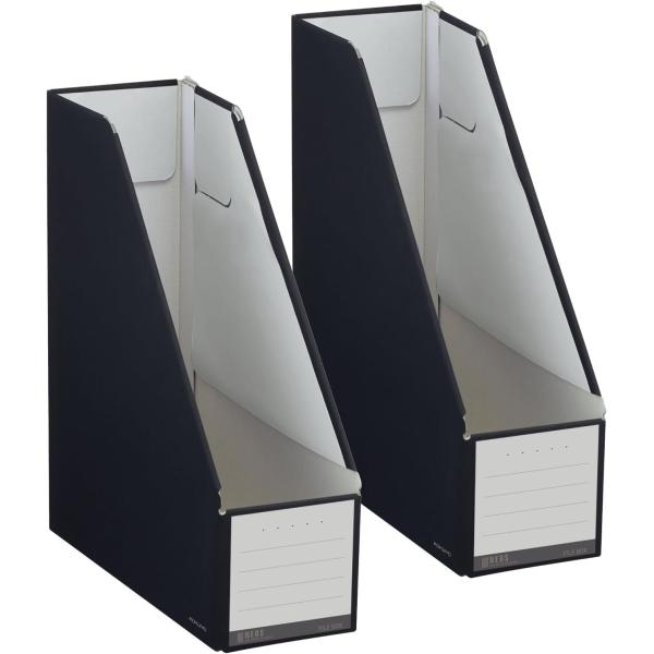 他サイト： コクヨ ファイル ファイルボックス NEOS スタンドタイプ A4 2個セット ブラック フ-NEL450DX2 単品の商品画像