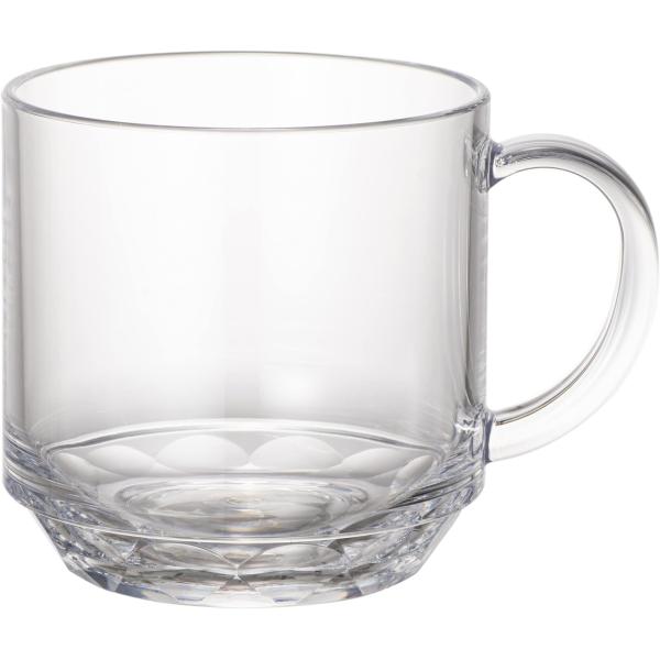 割れない クリスタル マグ カップ クリア 透明 340ml コーヒー