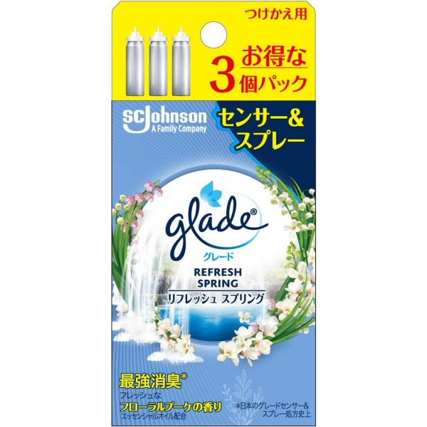 [Release date: January 15, 2025]●香り:フレッシュスプリングの香り●色:グレー●ブランド:グレード (Glade)●商品の形状:つめかえ用●ユニット数:3 個●梱包サイズ:10.16 x 8.13 x 4.3...