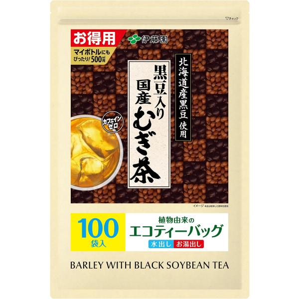 他サイト： 伊藤園 黒豆入り 国産むぎ茶 ティーバッグ 4.0g×100袋の商品画像